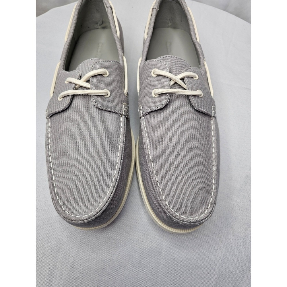 Club Room Men's Elliot Lace-Up Boat Shoes Loafers Grey Size 7.5 M NWT - Picture 2 of 10